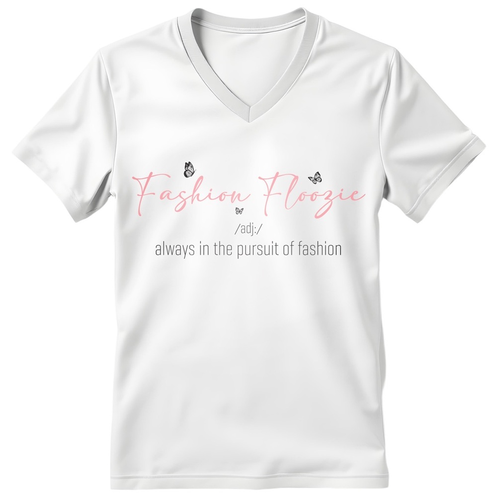 White V-Neck Tee